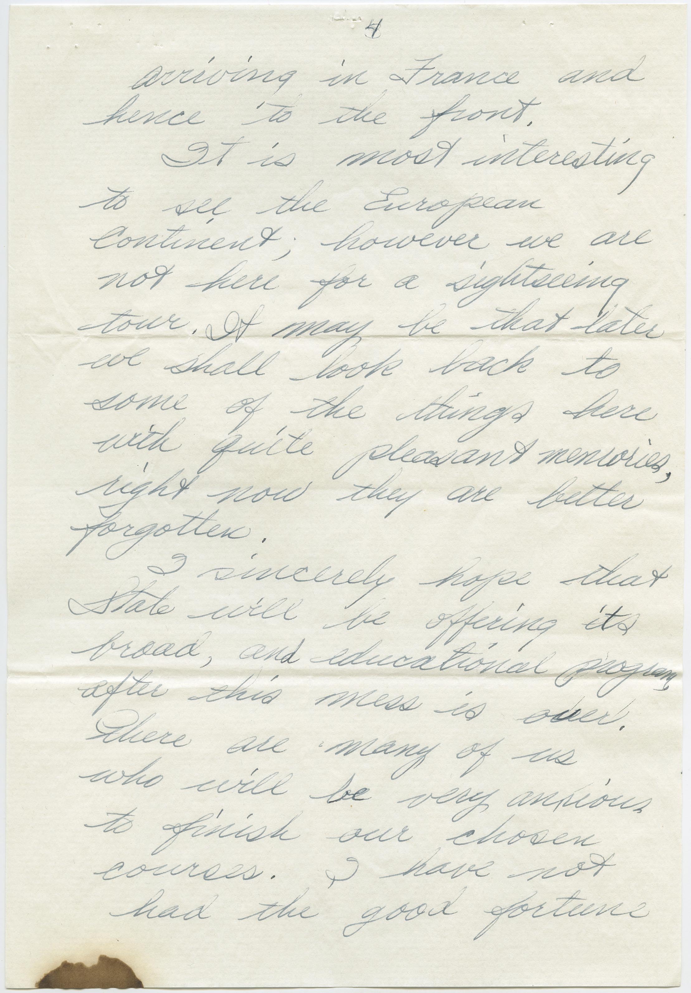 Letter from Pfc. Clyde O. Larrabee to Dean Daniel B. Jett